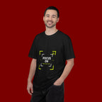Minimalist 'Smile Frame' T-Shirt — Neon Accent Graphic Tee