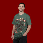 Good Vibes Only T-Shirt — Positive Message Graphic Tee with Ribbon Design