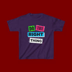 Kids Tee - "Do The Right Thing" Bold Colorblock Graphic