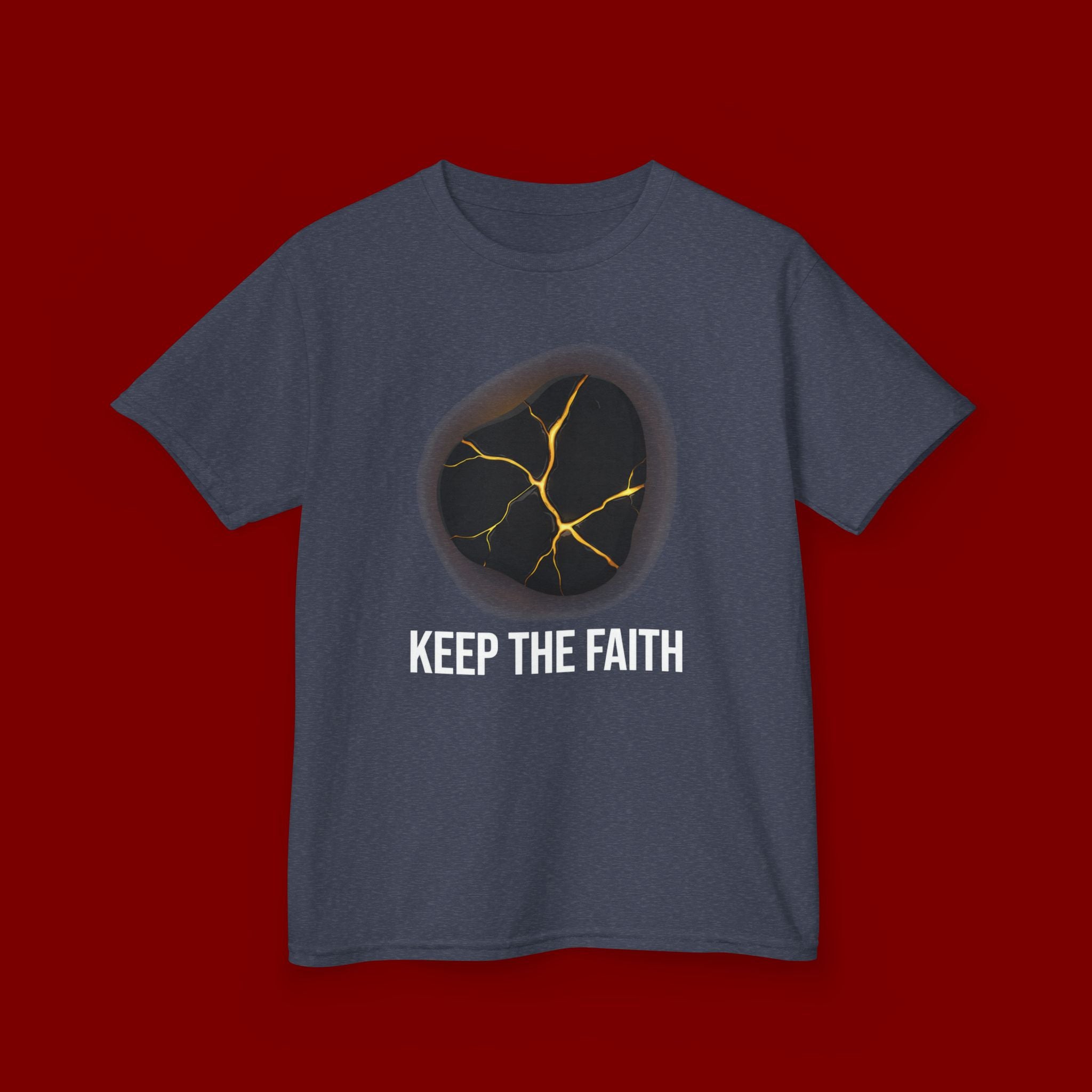 Keep The Faith Kids Tee — Kintsugi Stone Inspirational Children's T-Shirt