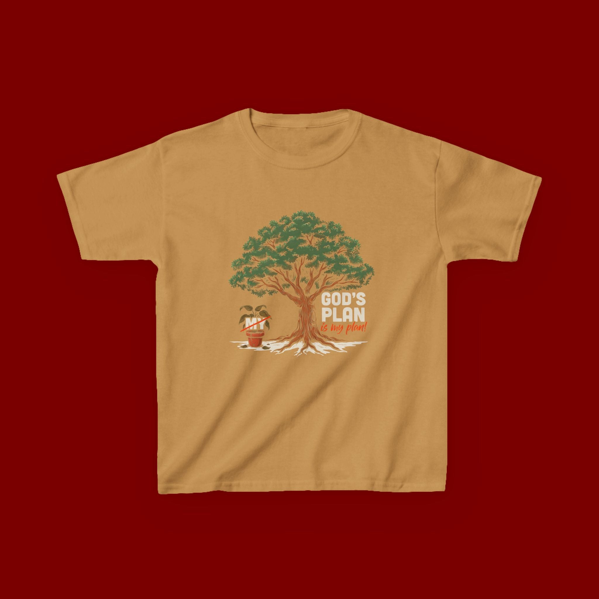 Kids Tee — Cute Tree & Plant Pot Illustration (“Grow Big, Little One”)