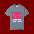 Trust in God T-Shirt — Retro Pink Faith Graphic Tee