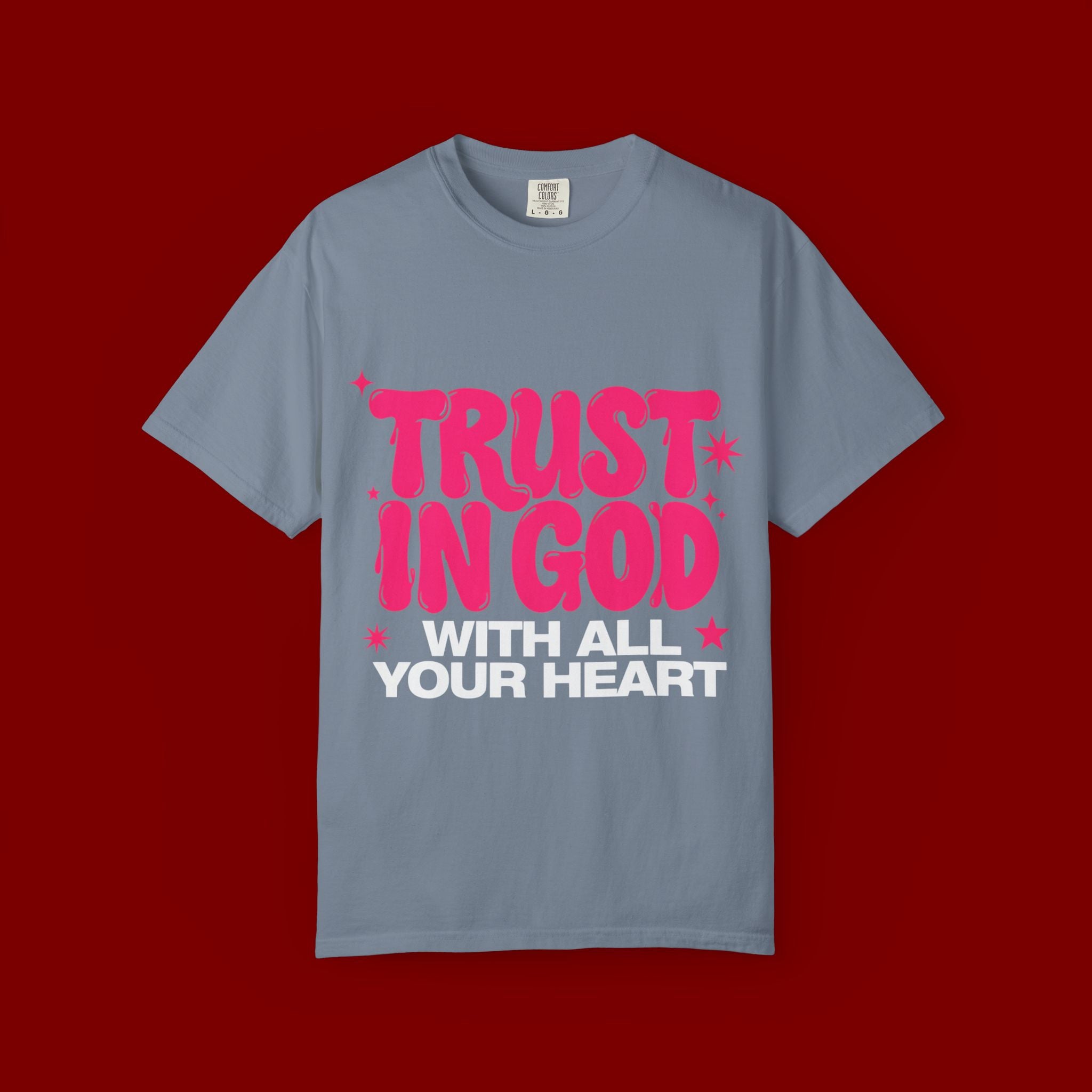 Trust in God T-Shirt — Retro Pink Faith Graphic Tee