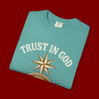 Trust in God Compass T-Shirt — "Trust In God With All Your Heart" Christian Faith Tee