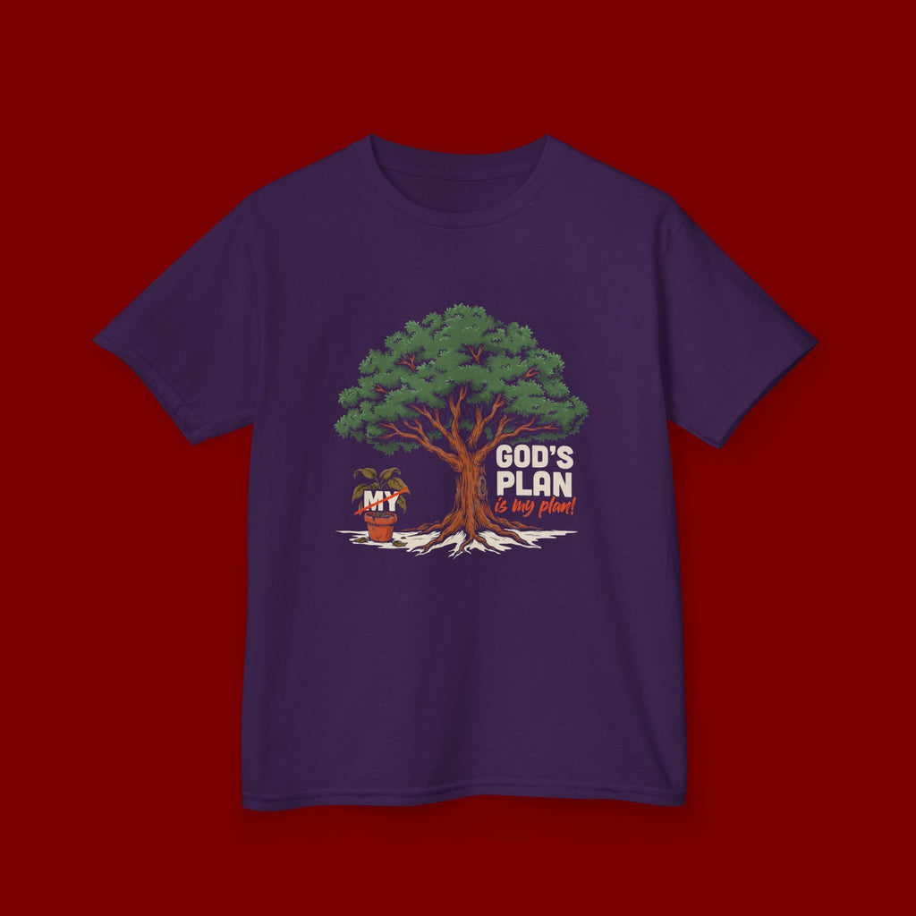 Kids Tee — Cute Tree & Plant Pot Illustration (“Grow Big, Little One”)