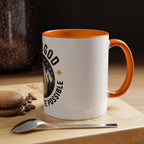 With God All Things Are Possible Accent Coffee Mug — Inspirational Faith Mountain Mug (11/15oz)