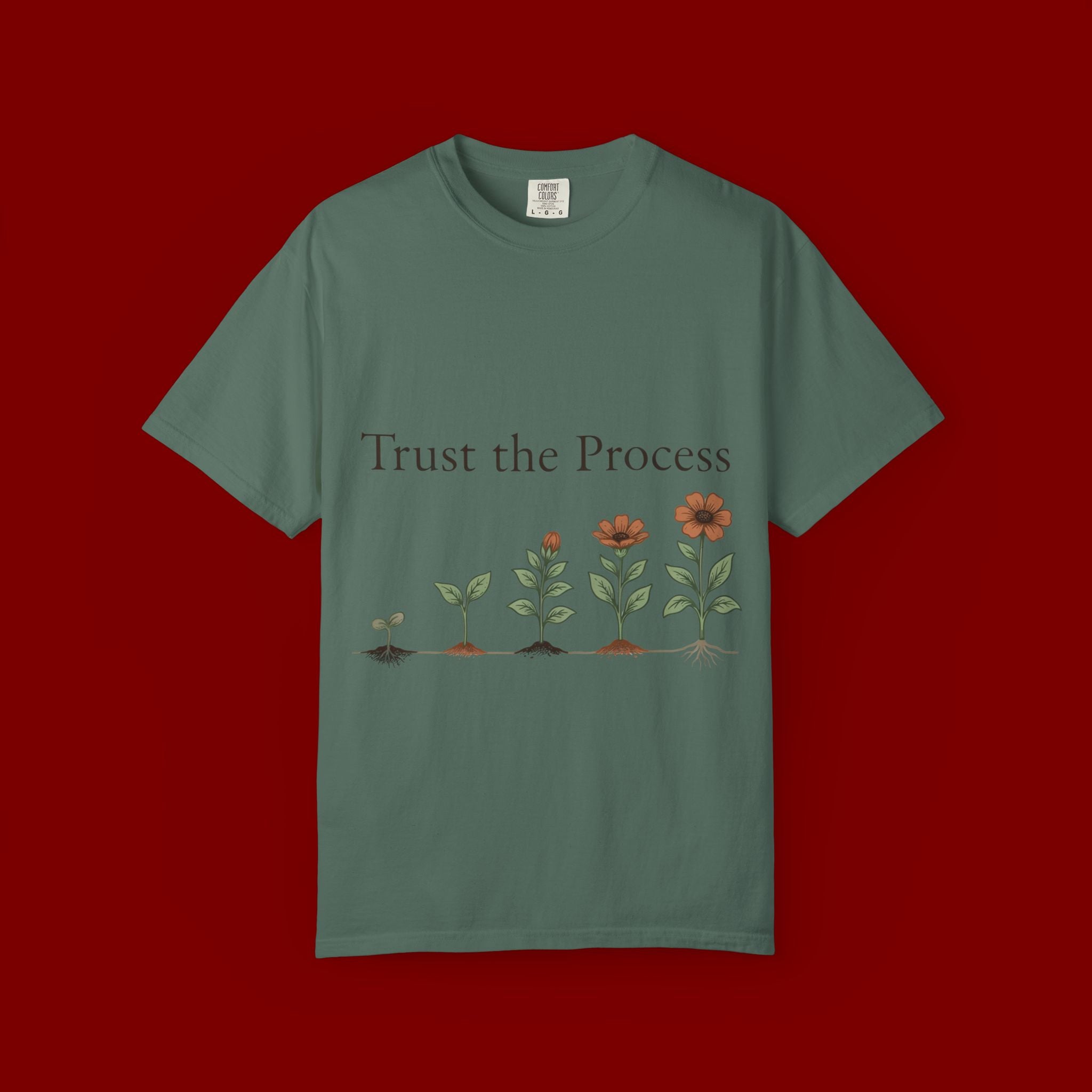 Trust the Process Floral T-Shirt — Growth Graphic Tee