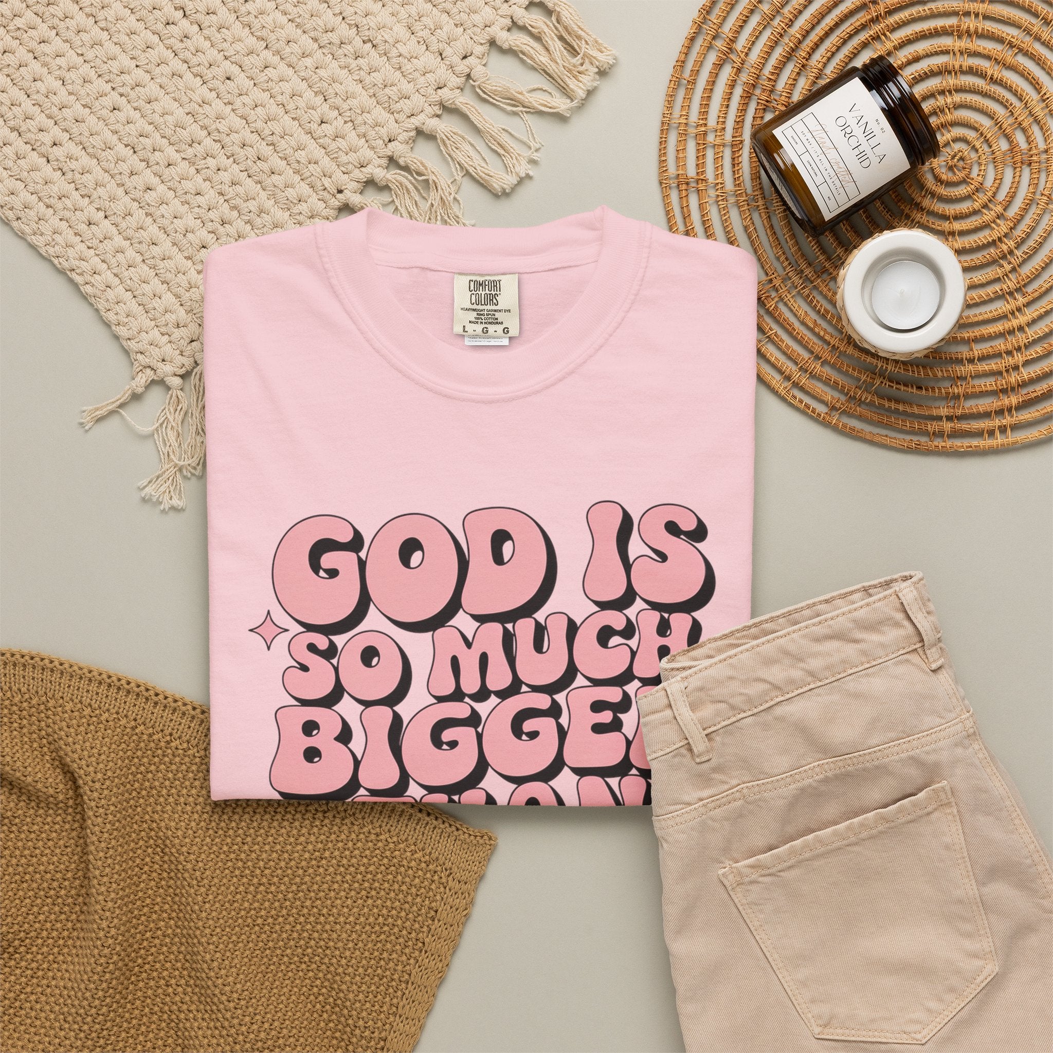 God Is So Much Bigger Tee — Retro Faith Graphic T-Shirt