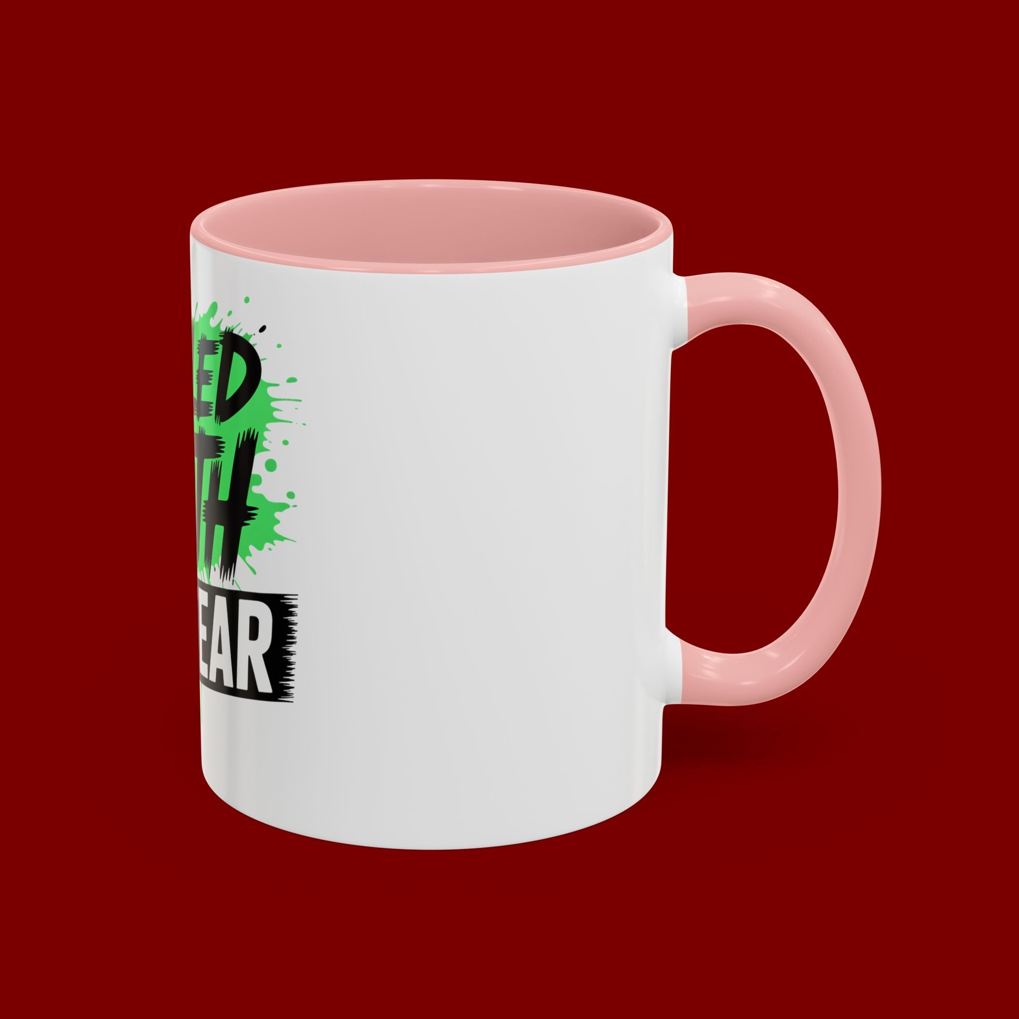 Accent Coffee Mug — "Fueled by Faith Not Fear" Inspirational Ceramic Mug (11/15 oz)