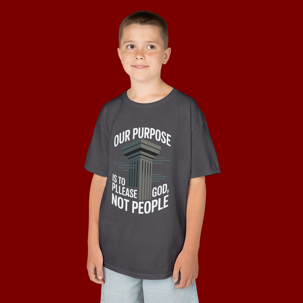 Kids T-Shirt — "Our Purpose Is To Please God, Not People" Faith Graphic Tee
