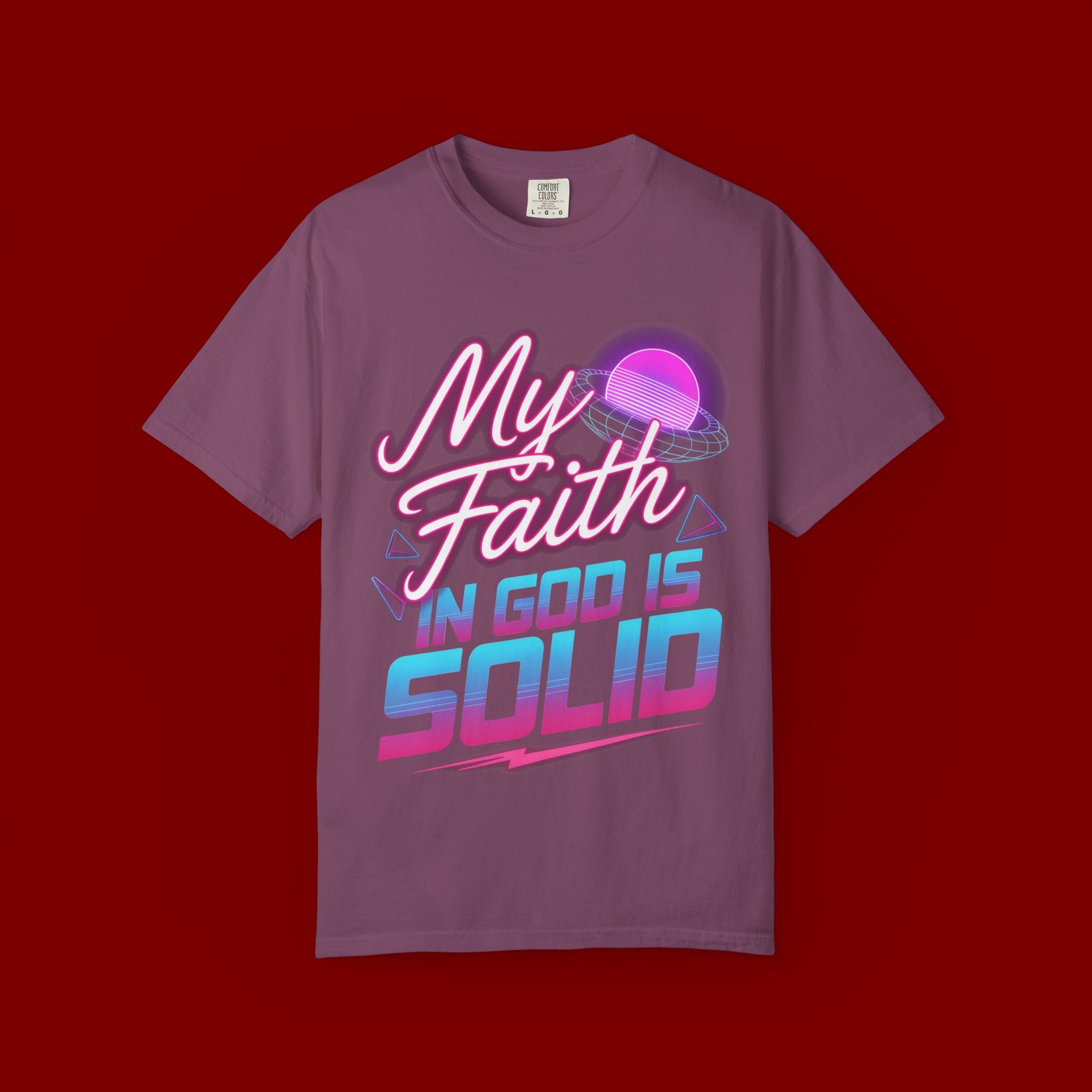 Faith T-Shirt — "My Faith in God Is Solid" Retro Graphic Tee