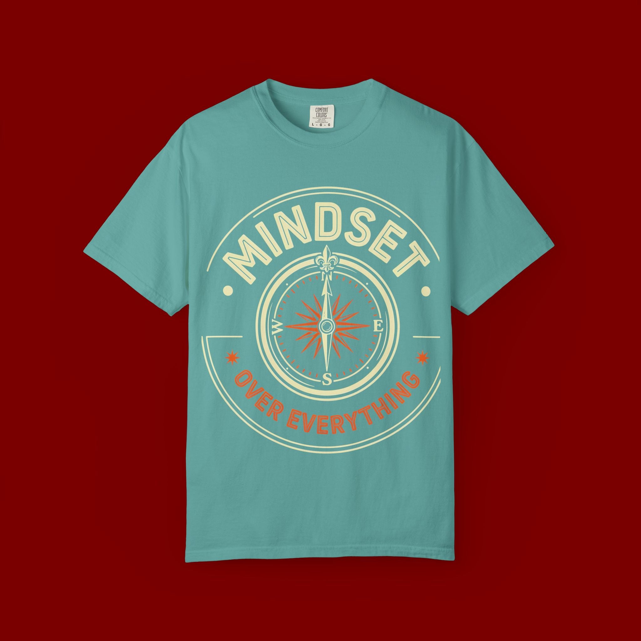 Mindset Over Everything T-Shirt — Positive Vibes Compass Graphic Tee