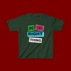 Kids Tee - "Do The Right Thing" Bold Colorblock Graphic
