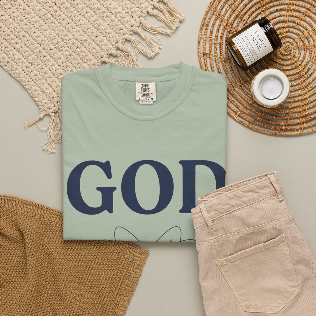 God Above All Things T-Shirt — Faith Graphic Tee with Cosmic Design