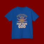 Kids 'For Our God' Christian Faith T‑Shirt — Inspirational Religious Tee