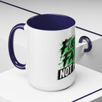 Accent Coffee Mug — "Fueled by Faith Not Fear" Inspirational Ceramic Mug (11/15 oz)