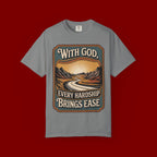 Inspirational Graphic T-Shirt — "With God, Every Hardship Brings Ease"