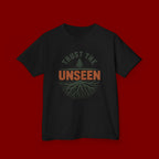 Kids T‑Shirt — "Trust the Unseen" Tree & Roots Inspirational Graphic