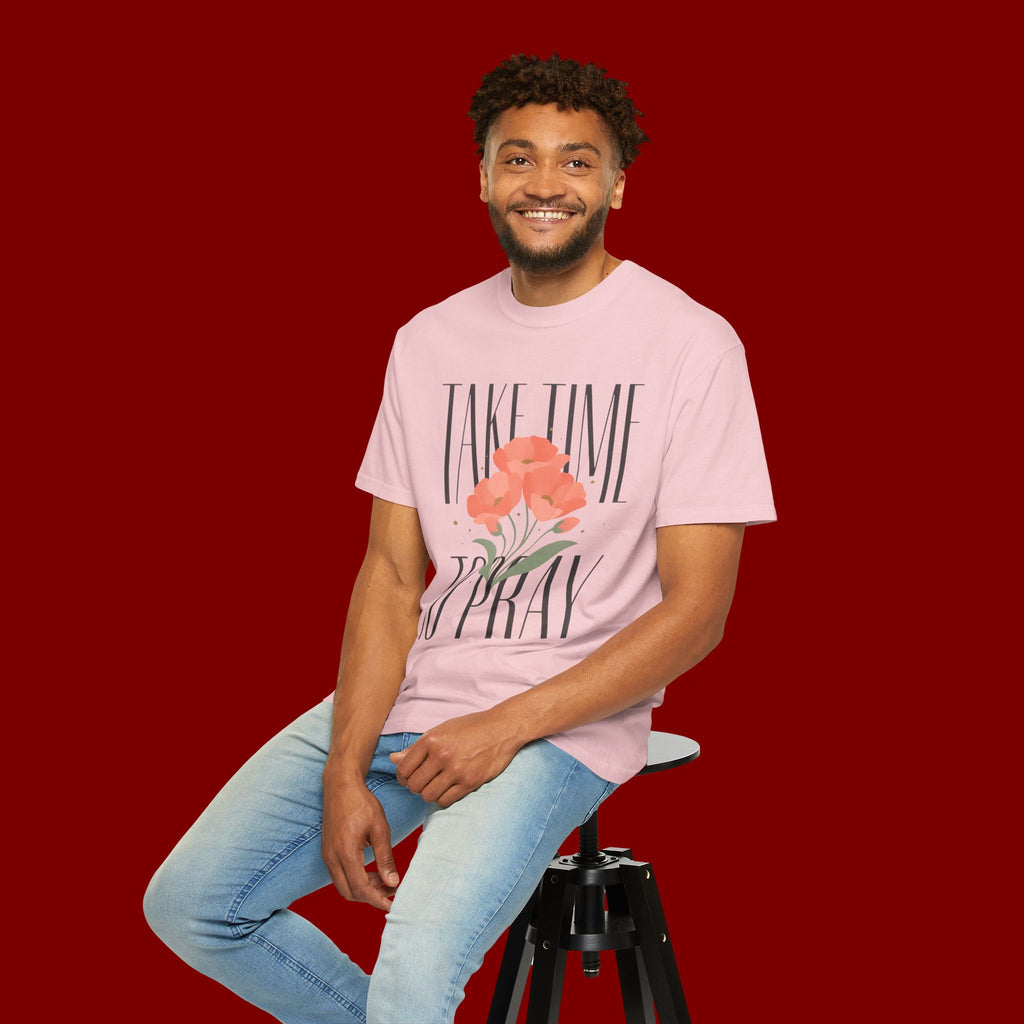 Take Time to Pray Floral T-Shirt — Christian Faith Graphic Tee
