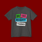 Kids Tee - "Do The Right Thing" Bold Colorblock Graphic