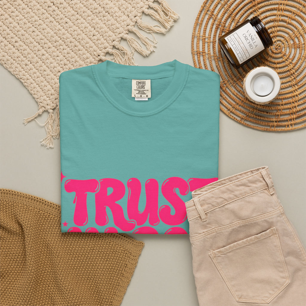 Trust in God T-Shirt — Retro Pink Faith Graphic Tee