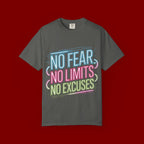No Fear No Limits No Excuses Neon Graphic T-Shirt