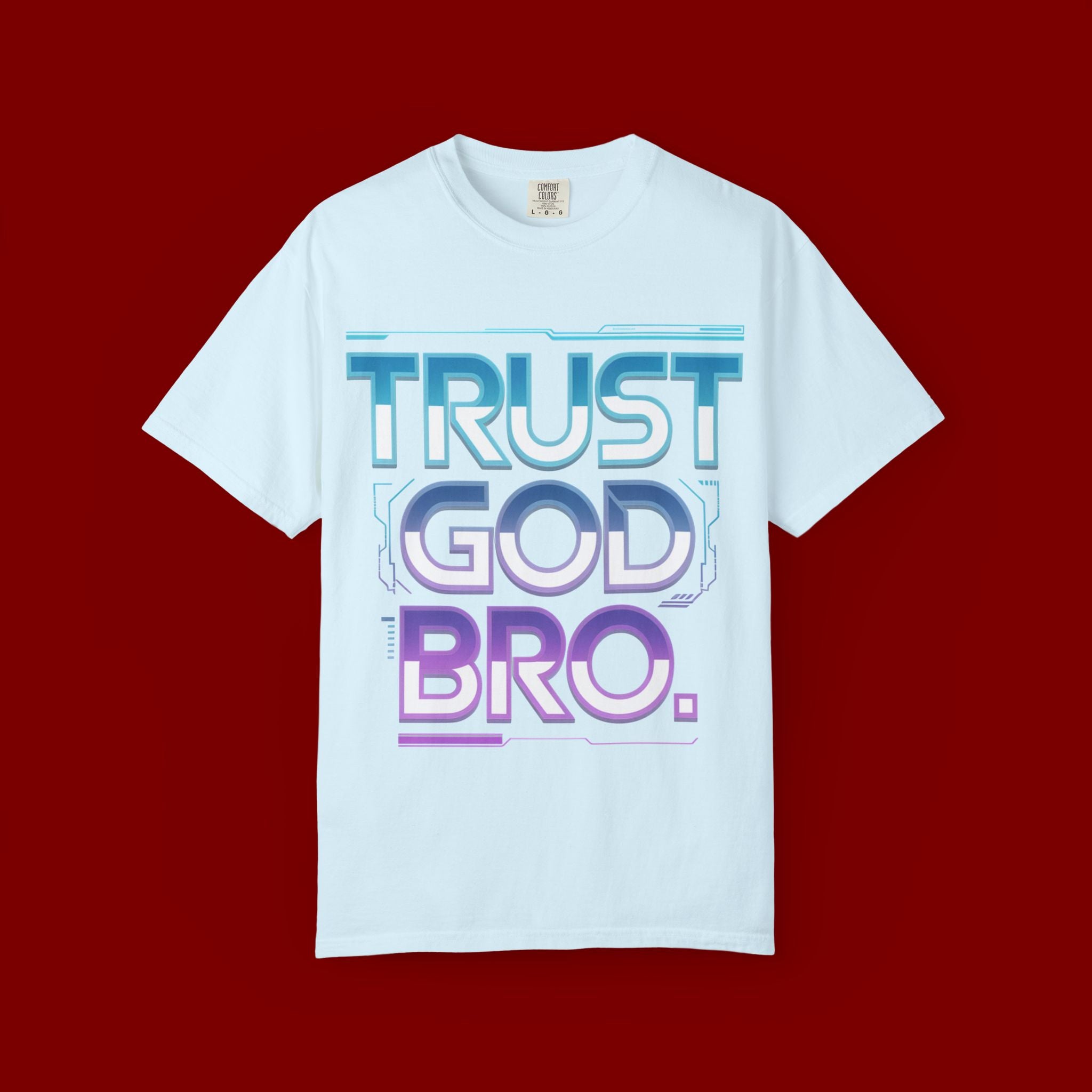 Trust God, Bro. T-Shirt — Retro Gradient Faith Tee
