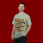 Trust God, Bro T-Shirt — Retro Ribbon Faith Tee