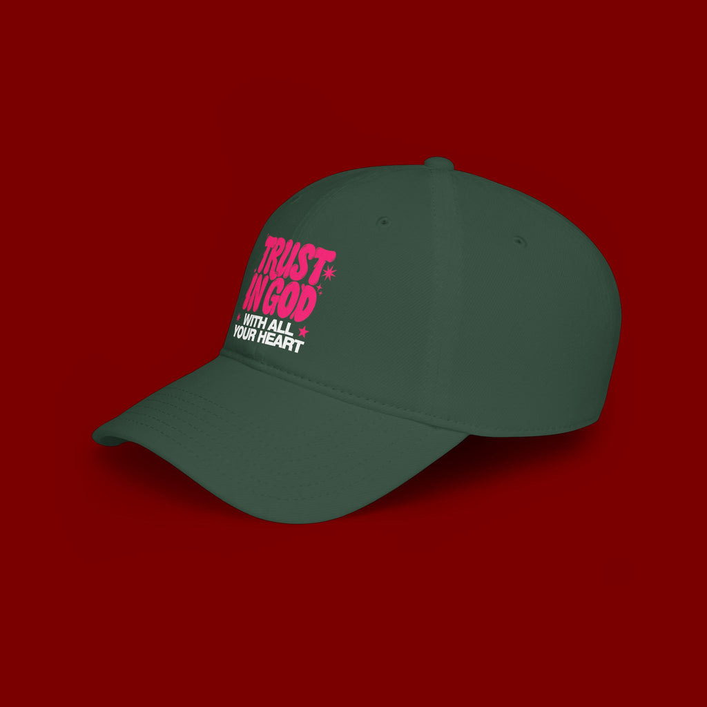 Trust In God Baseball Cap — Faith Hat with “Trust in God with All Your Heart”
