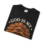 God Is My Strength Tree T-Shirt — Faith-Based Inspirational Tee