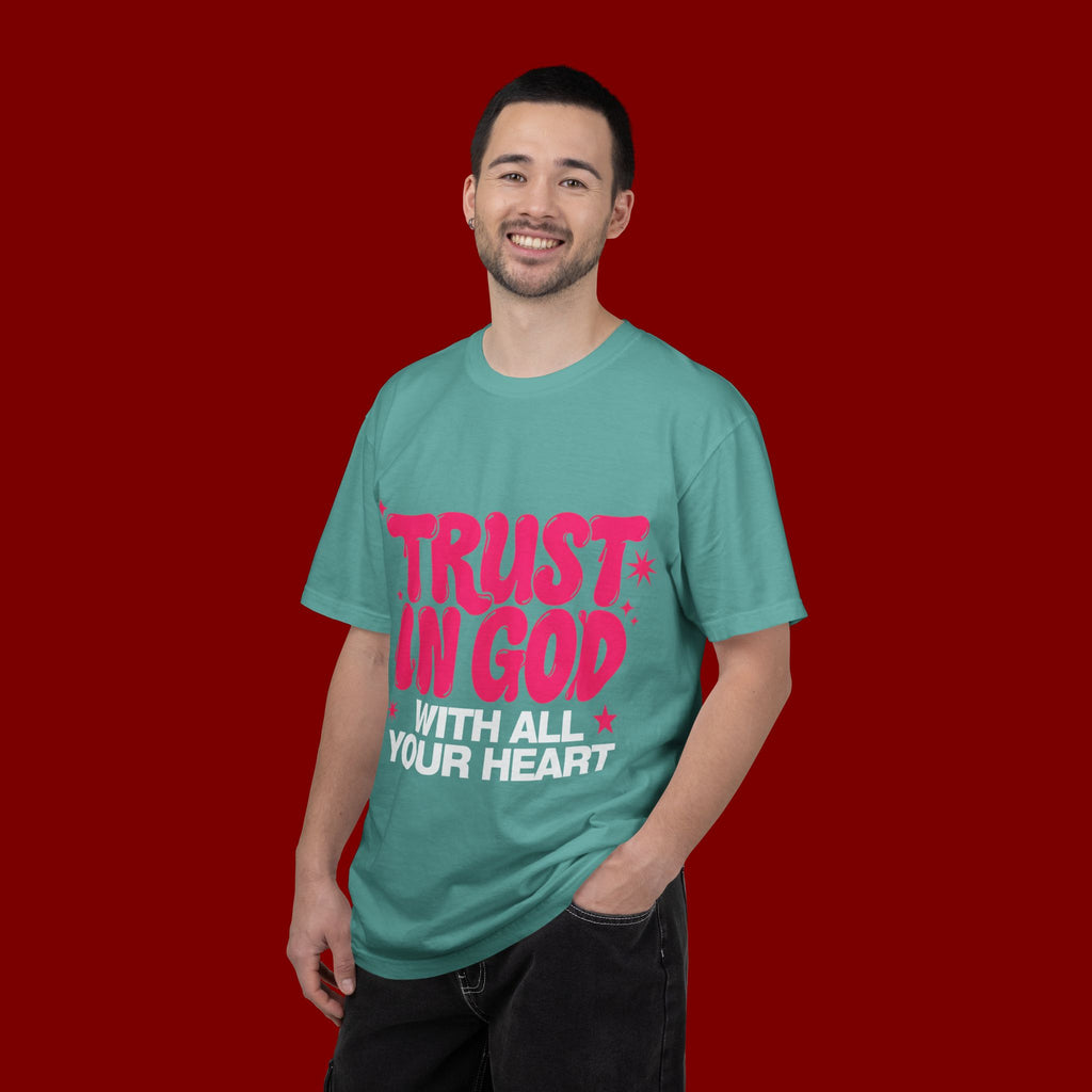 Trust in God T-Shirt — Retro Pink Faith Graphic Tee