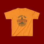 Kids T‑Shirt — "Trust the Unseen" Tree & Roots Inspirational Graphic
