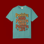 Positive Mind Positive Vibes Positive Life T-Shirt — Retro Daisy Graphic Tee