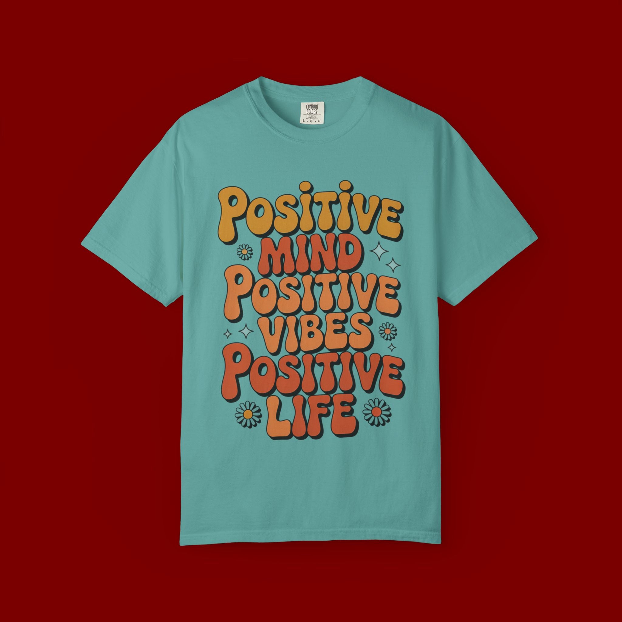 Positive Mind Positive Vibes Positive Life T-Shirt — Retro Daisy Graphic Tee