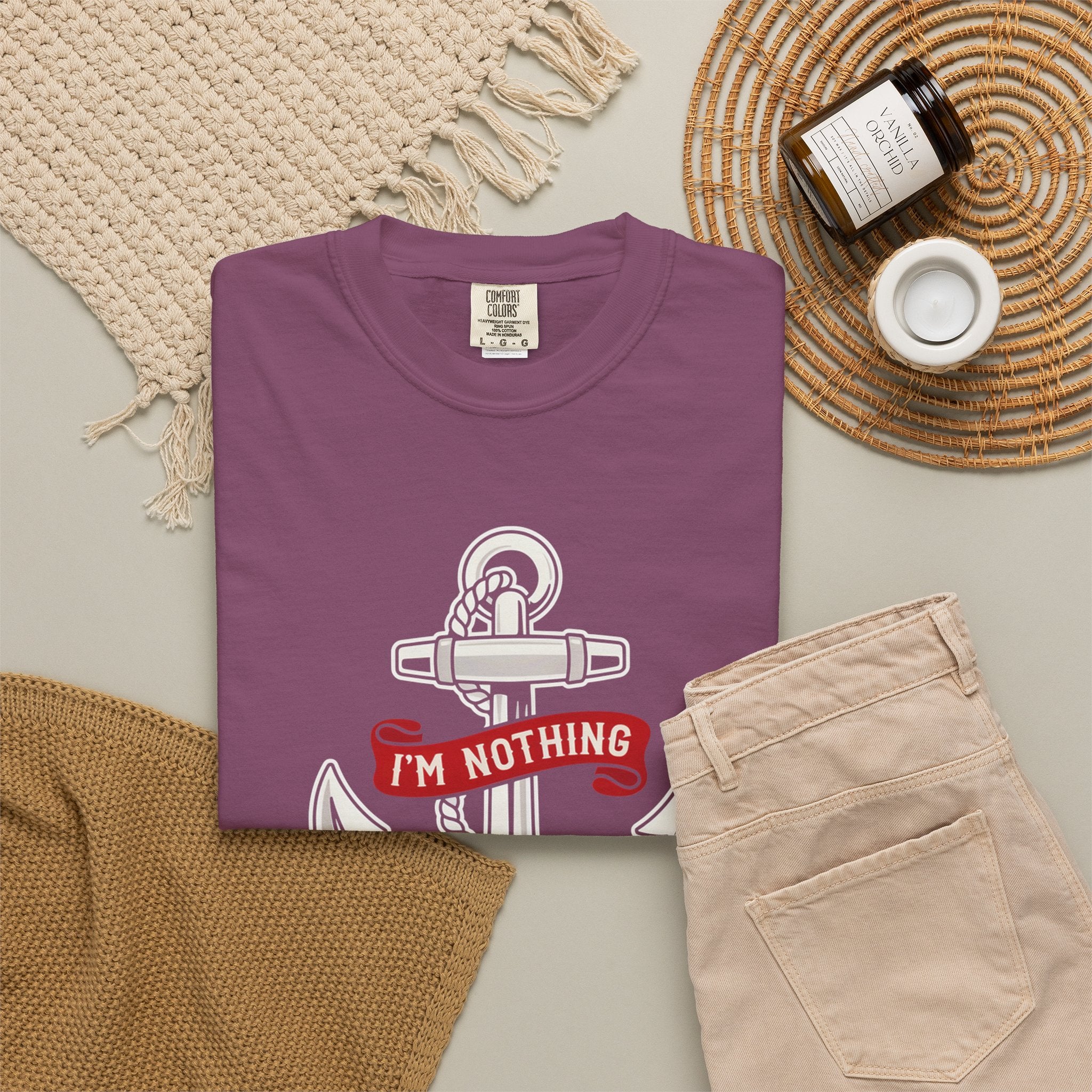 Faith Anchor T-Shirt — “I’m Nothing Without God” Christian Tee