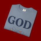 God Above All Things T-Shirt — Faith Graphic Tee with Cosmic Design