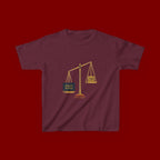 Kids Tee — Scales Design with 'Pray More' & 'Fear Less' Inspirational Graphic