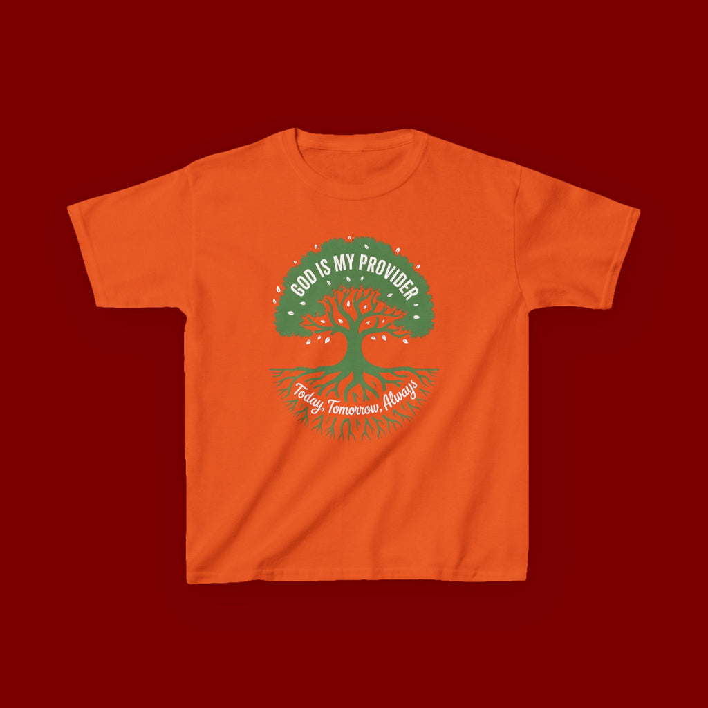 Kids Tee — "God Is My Provider" Tree of Faith Christian Shirt