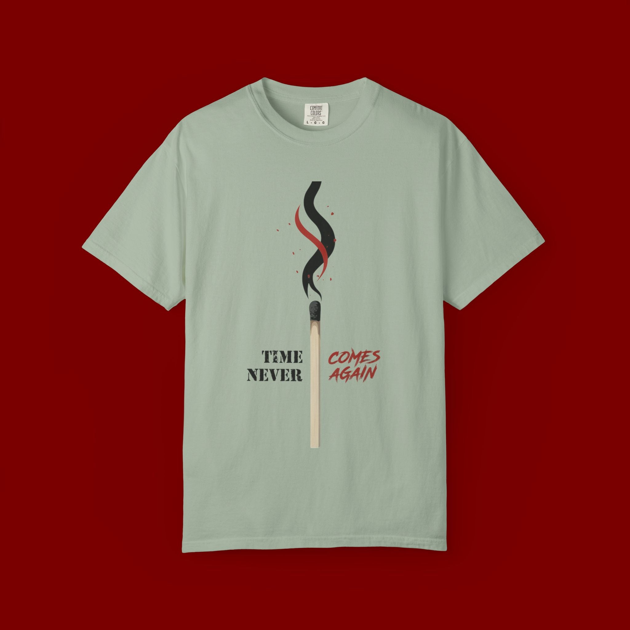 Matchstick Graphic T-Shirt — “Time Never Comes Again” Vintage-Inspired Tee