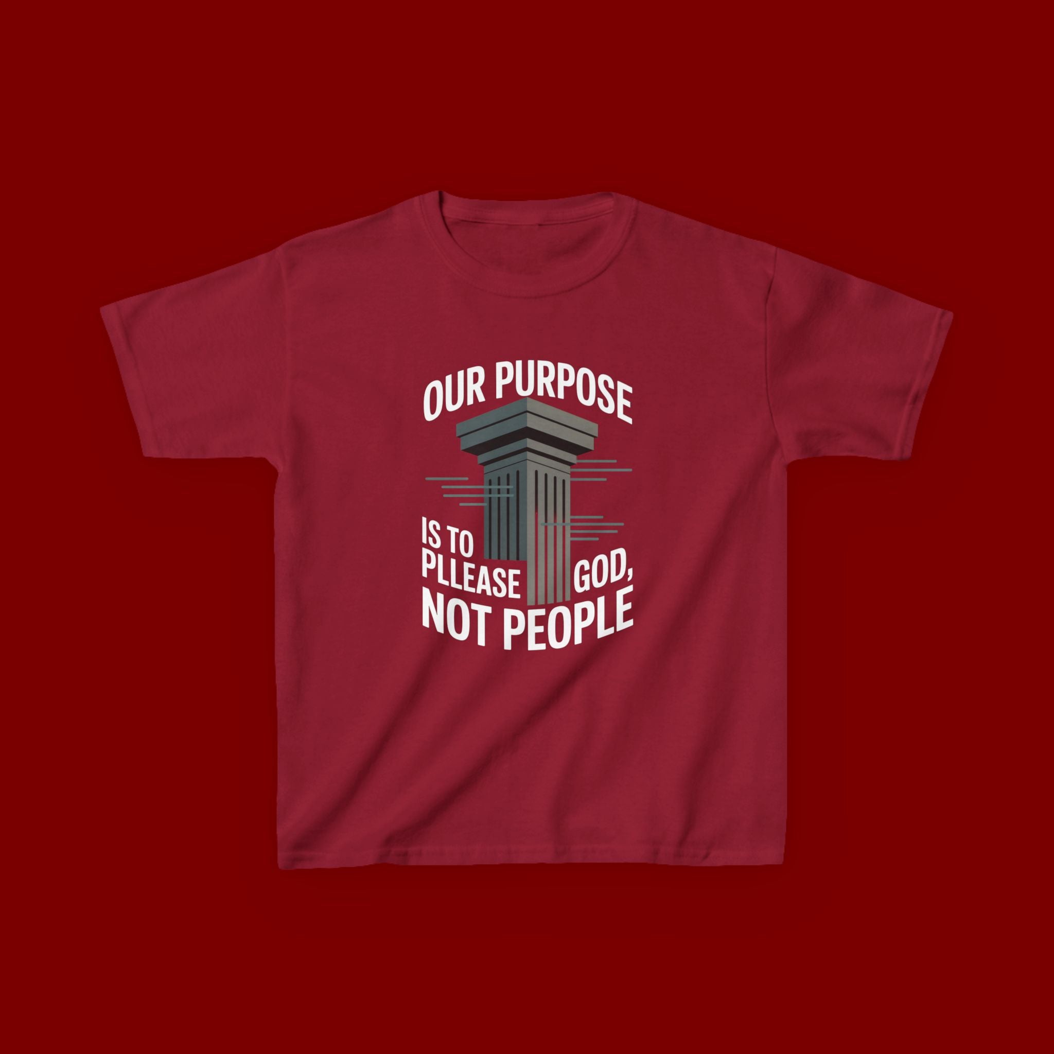 Kids T-Shirt — "Our Purpose Is To Please God, Not People" Faith Graphic Tee