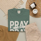 Prayer T-Shirt — "Pray On It, Pray Over It, Pray Through It" Christian Tee