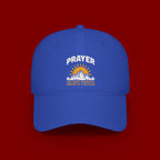 Prayer Sunrise Baseball Cap — Spiritual Faith Hat with Mountain Graphic