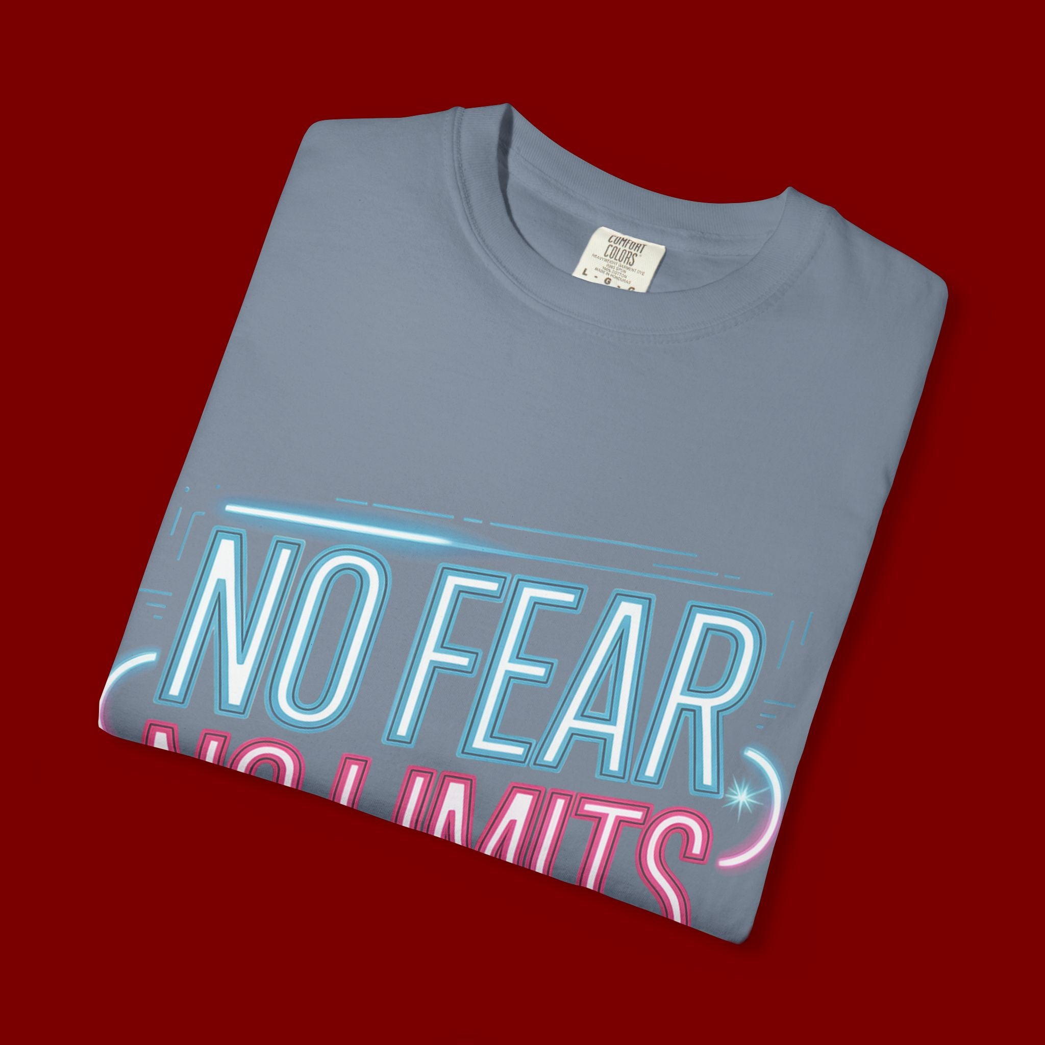No Fear No Limits No Excuses Neon Graphic T-Shirt