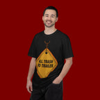 Funny Road Sign T-Shirt — "All Trash No Trailer" Graphic Tee