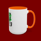 Accent Coffee Mug — "Fueled by Faith Not Fear" Inspirational Ceramic Mug (11/15 oz)