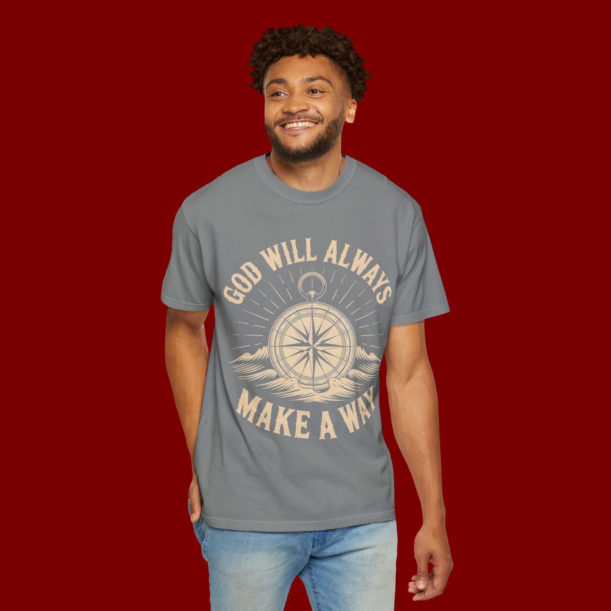 God Will Always Make A Way T-Shirt — Compass Christian Faith Graphic Tee