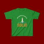 Kids T-Shirt — “My Faith in God is Solid” Lighthouse Christian Tee