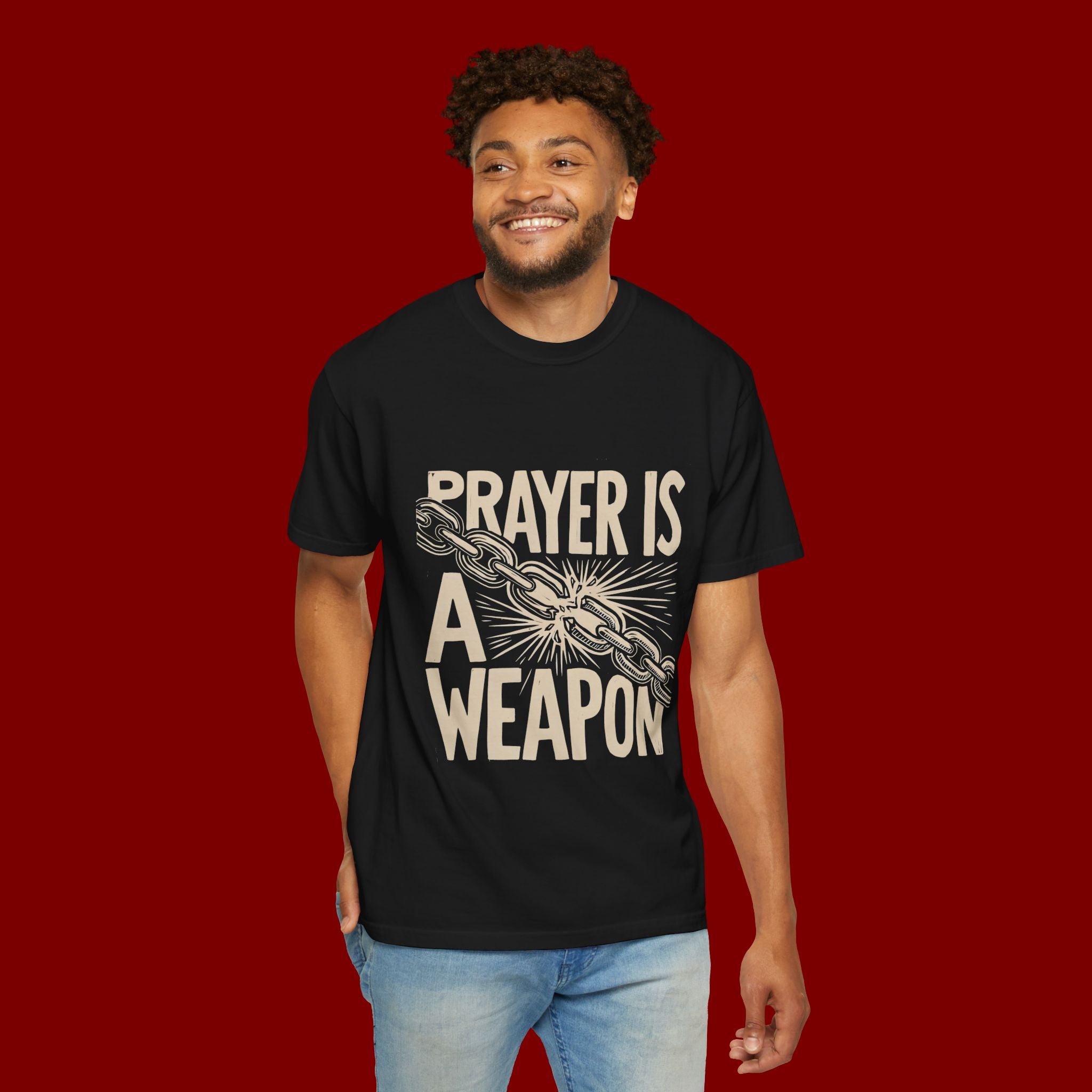 Prayer Is a Weapon T-Shirt — Faith Statement Graphic Tee