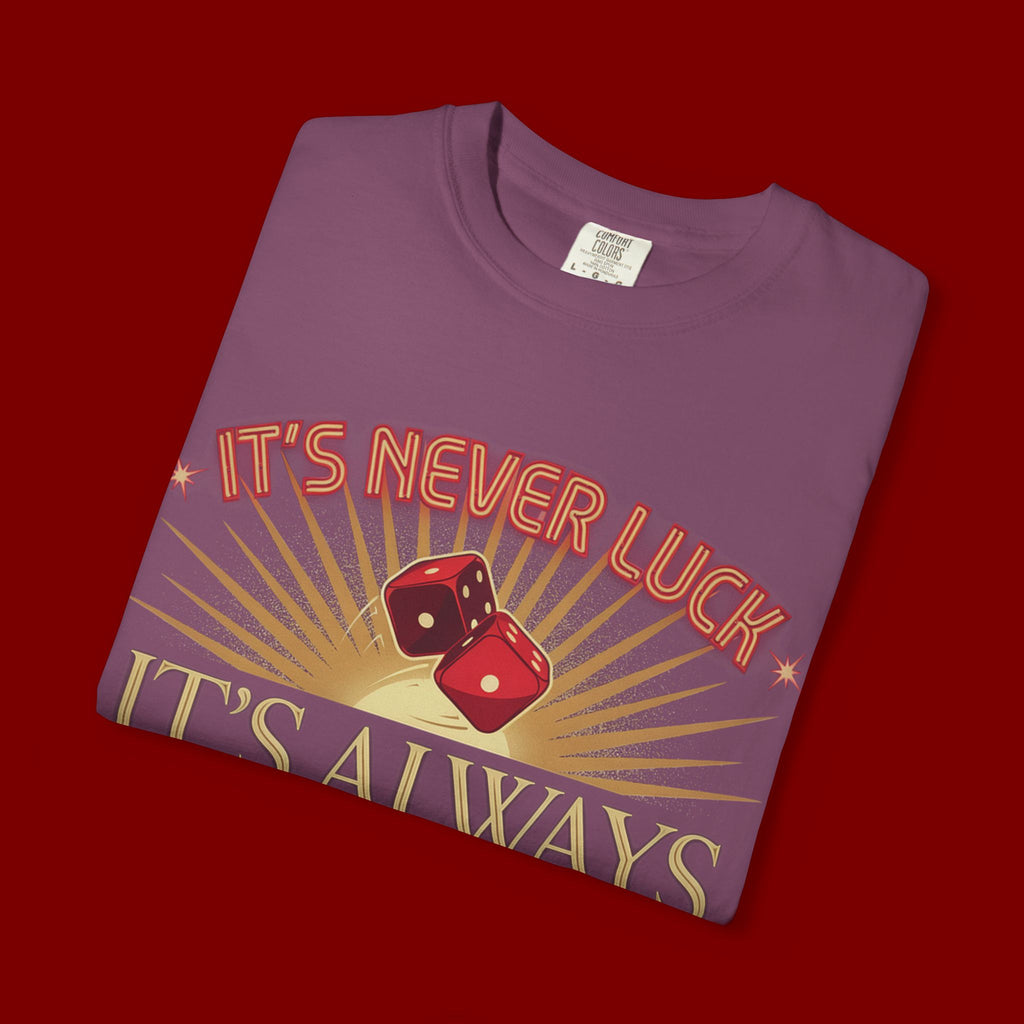 "It's Never Luck, It's Always God" Christian Graphic T-Shirt