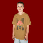 Kids Tee — "Take Time to Pray" Floral Christian Shirt